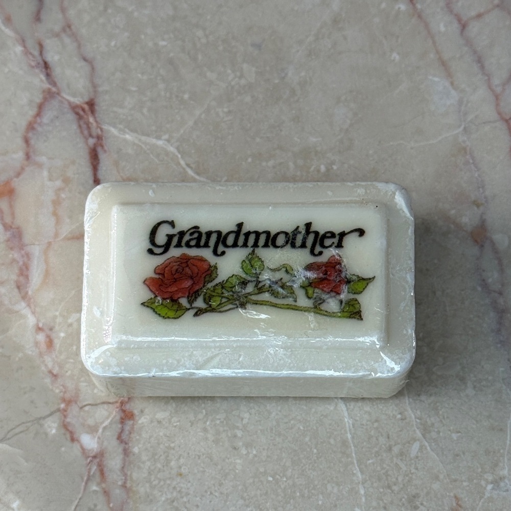 Grandmother Soap with Rose Design